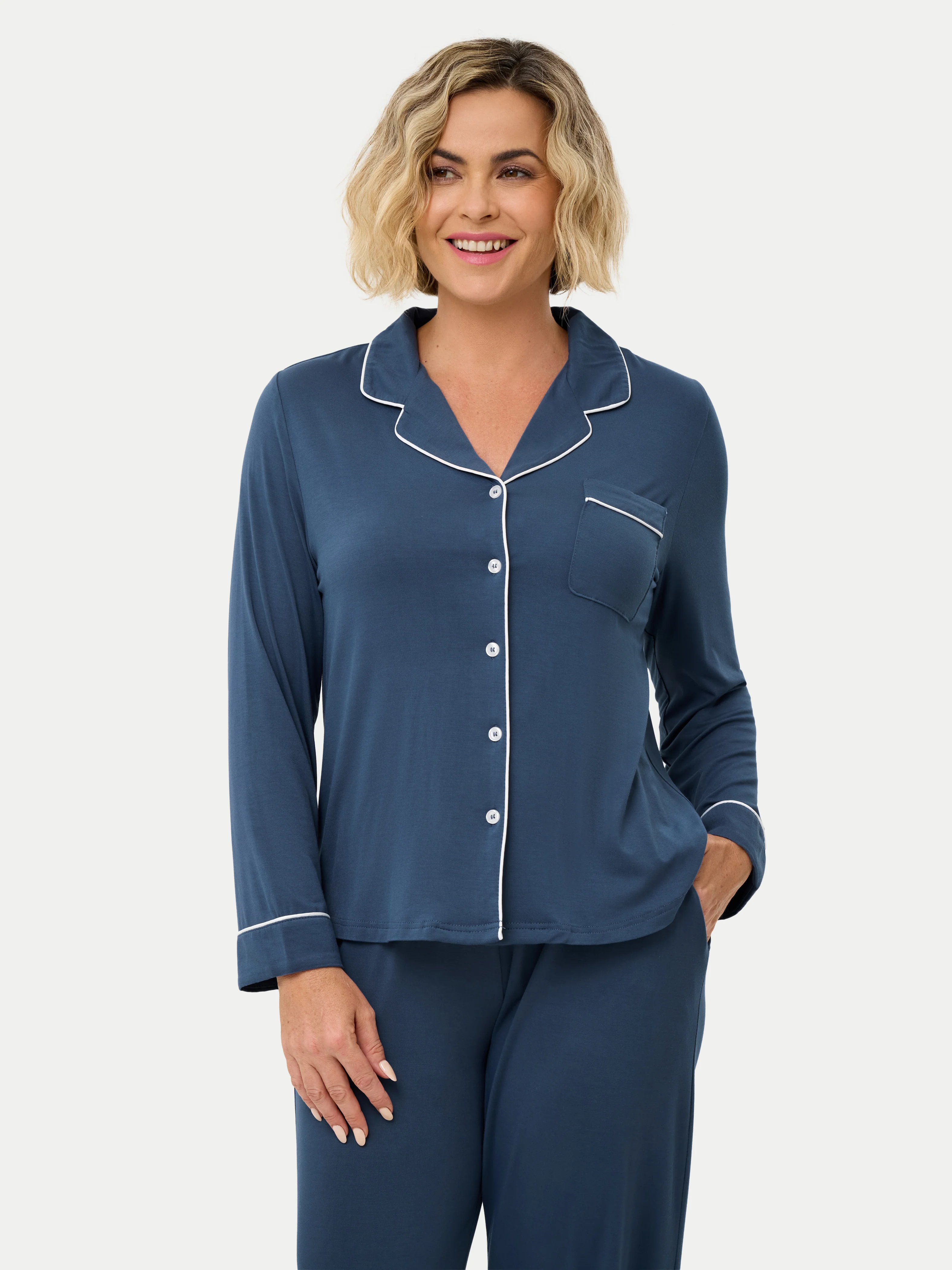 Long Sleeve Bamboo Pajama Set - Image 55