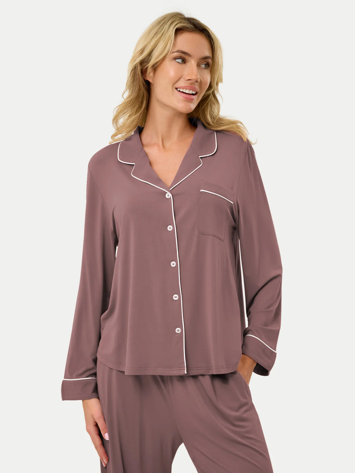 Long Sleeve Bamboo Pajama Set - Image 63