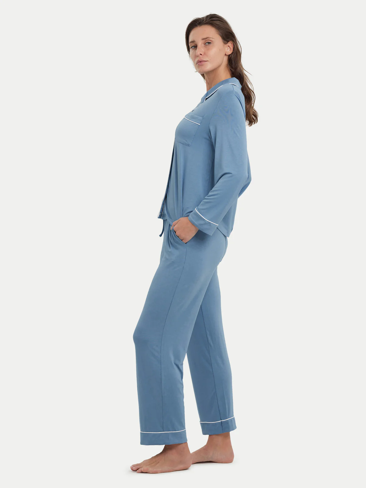 Long Sleeve Bamboo Pajama Set - Image 67