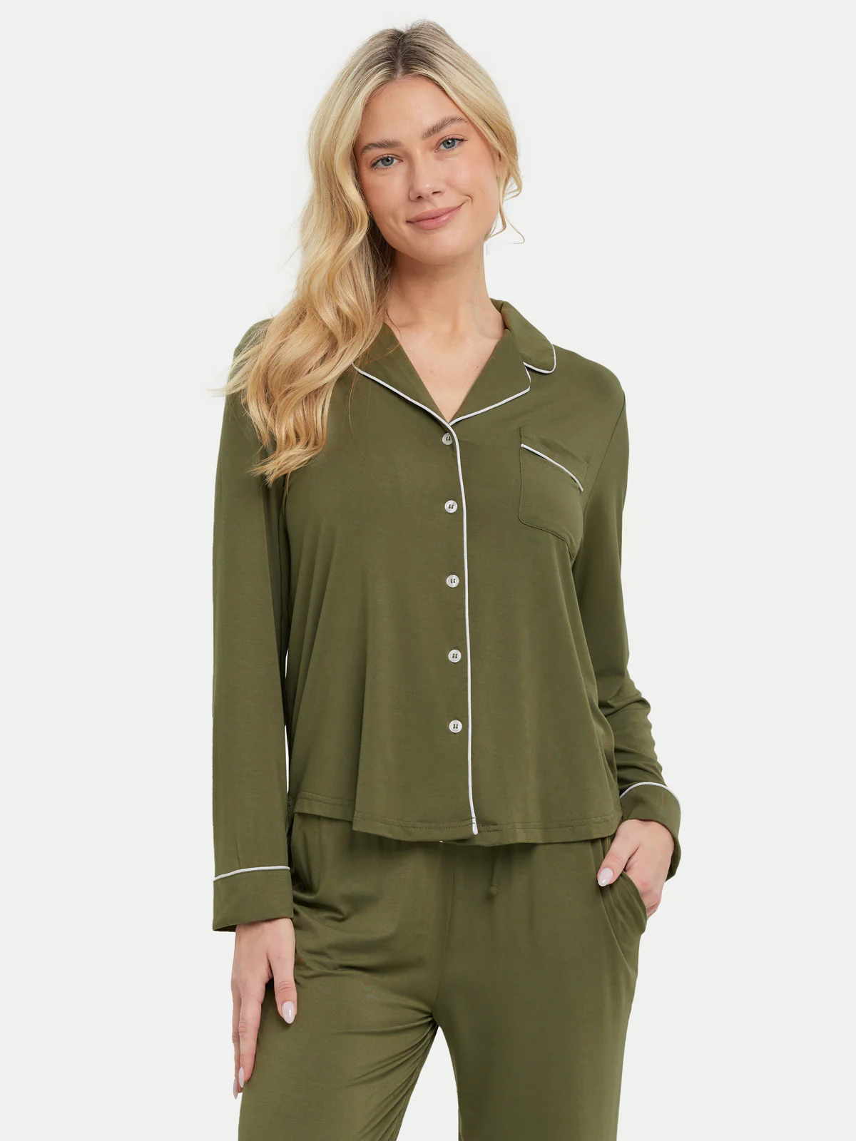 Long Sleeve Bamboo Pajama Set - Image 74