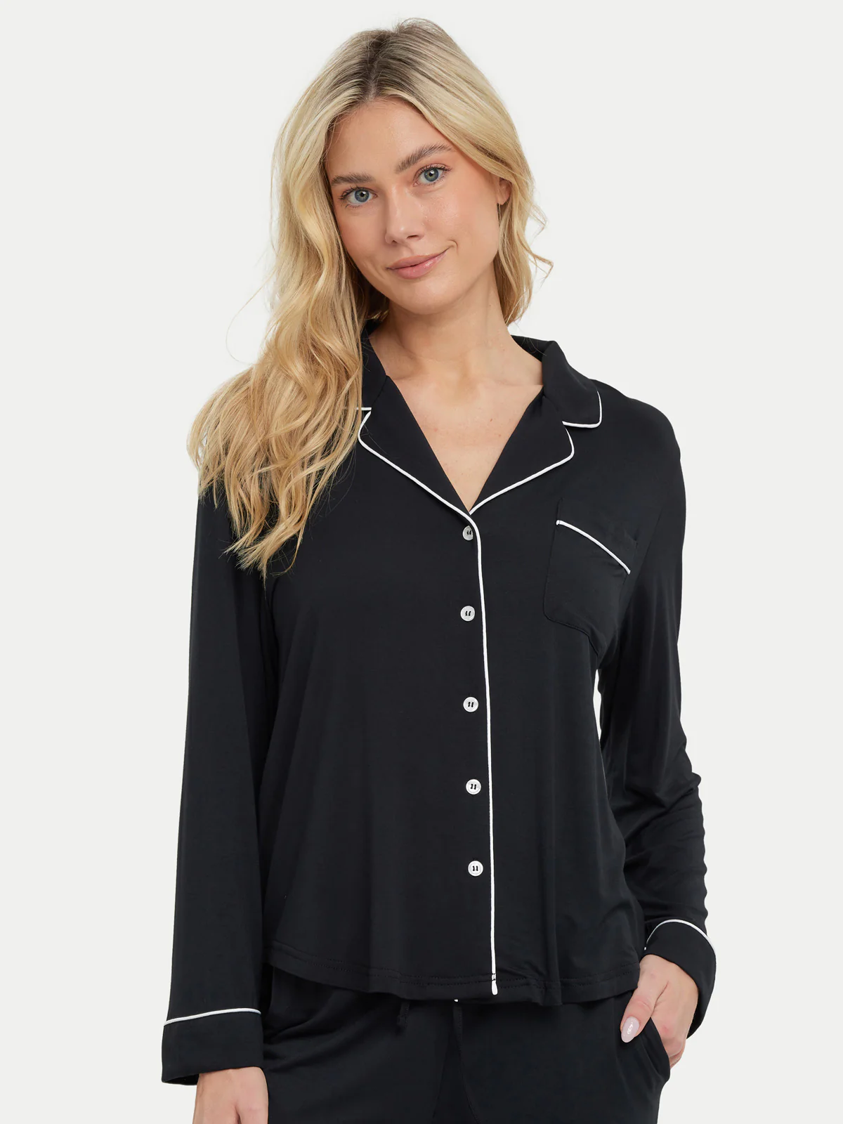 Long Sleeve Bamboo Pajama Shirt - Image 10