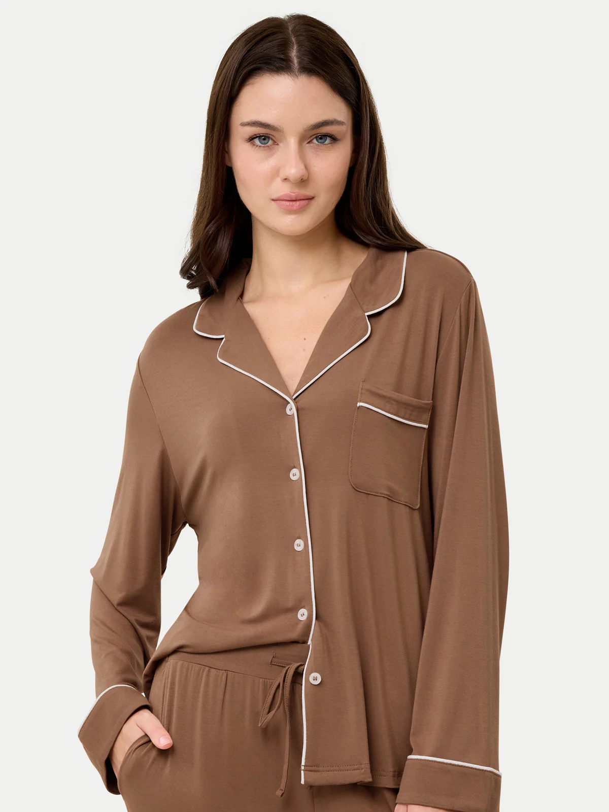 Long Sleeve Bamboo Pajama Shirt - Image 51