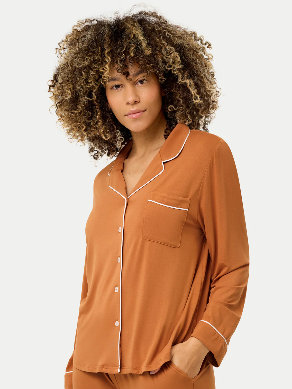 Long Sleeve Bamboo Pajama Shirt - Image 81