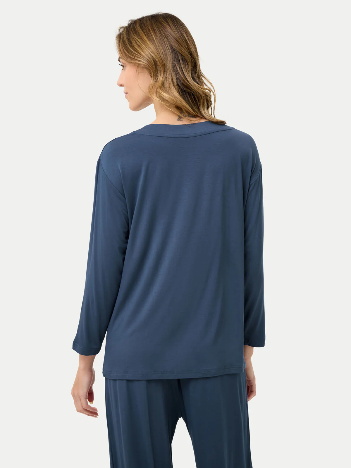 Long Sleeve Bamboo Slouchy PJs Set - Image 52