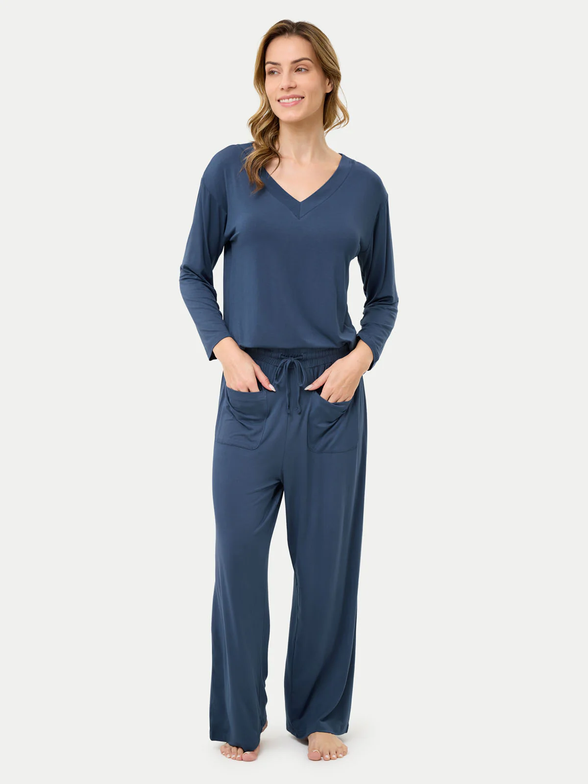 Long Sleeve Bamboo Slouchy PJs Set - Image 53