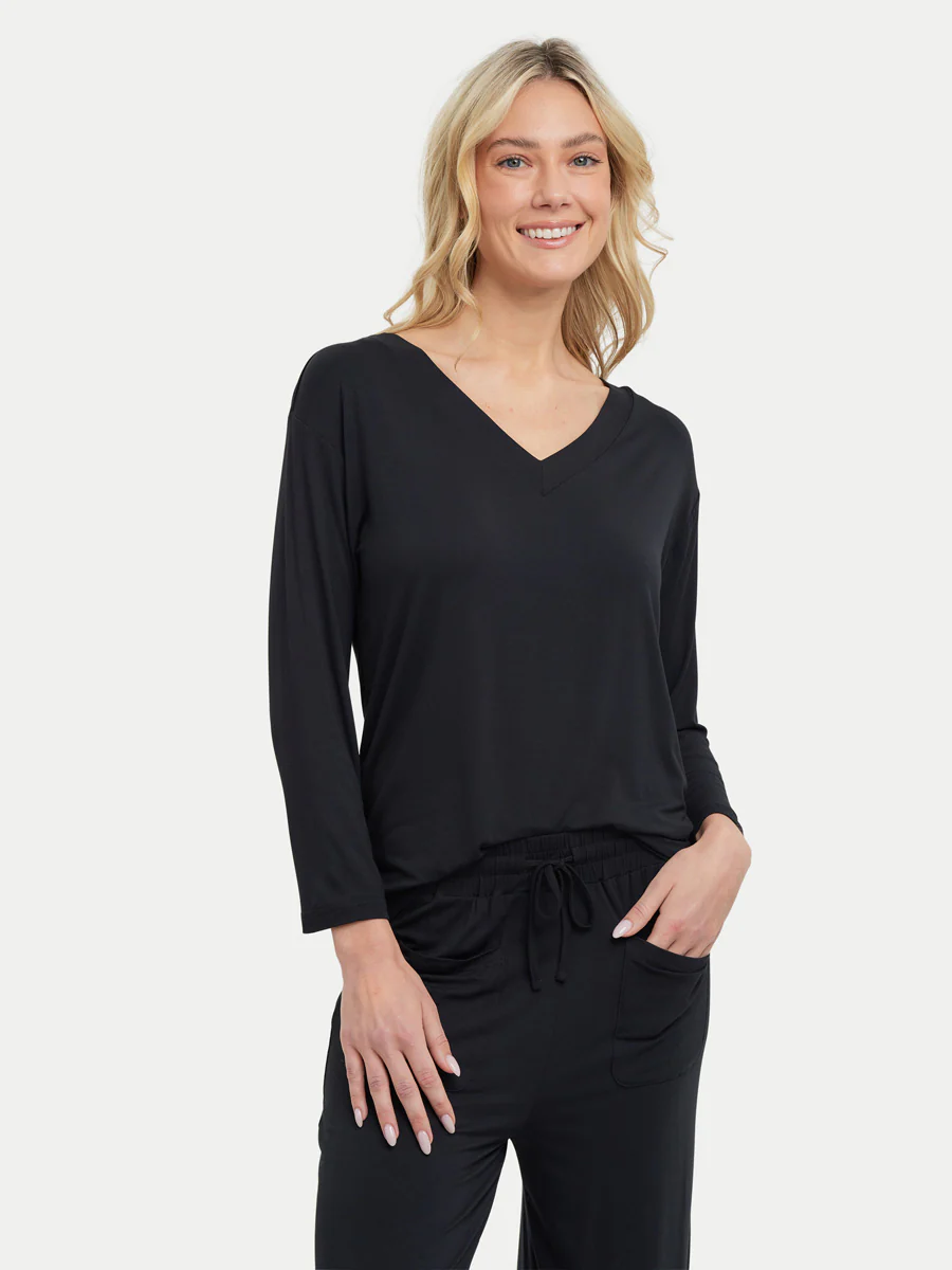 Long Sleeve Bamboo Slouchy PJs Set - Image 6