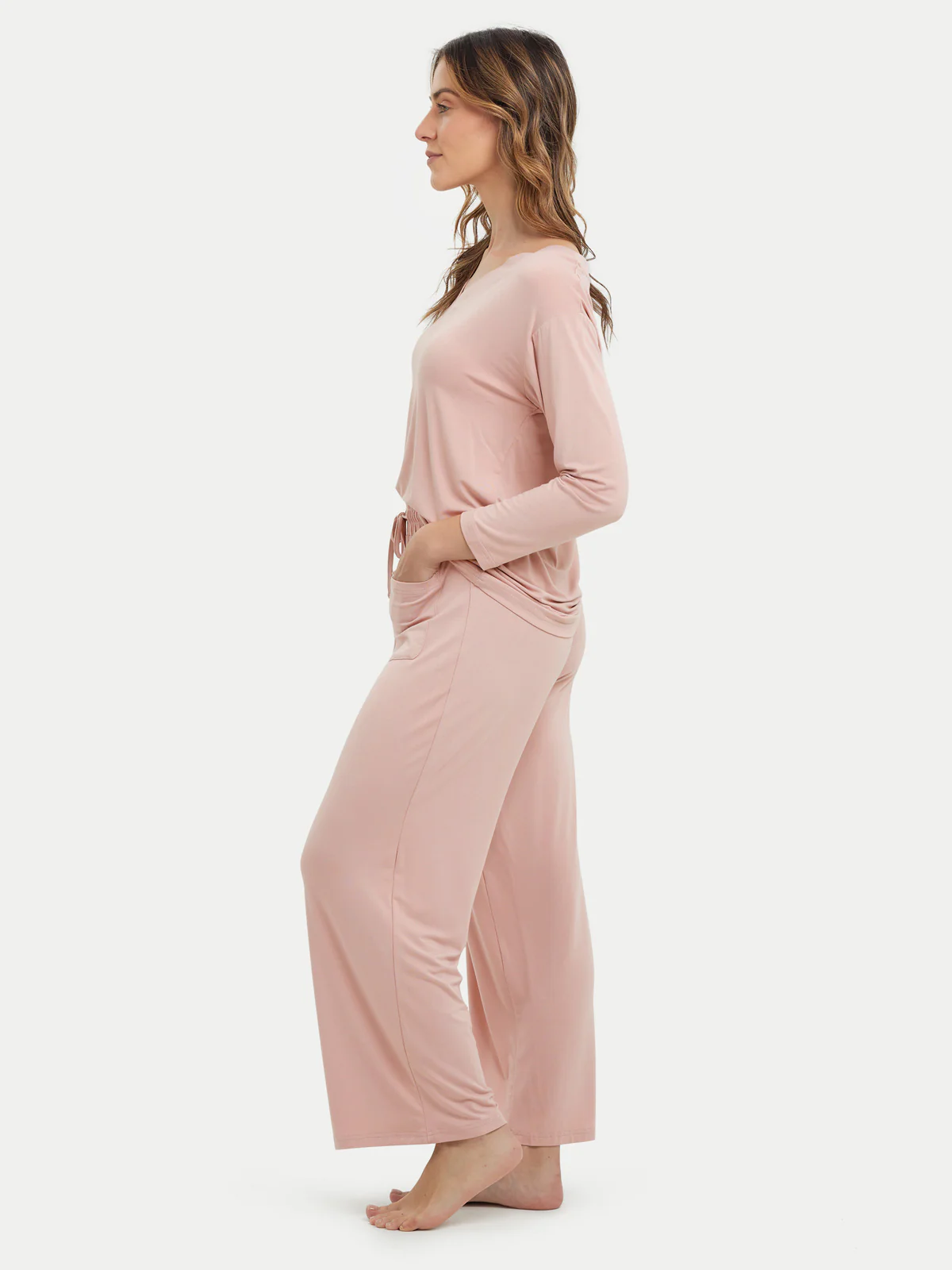 Long Sleeve Bamboo Slouchy PJs Set - Image 83