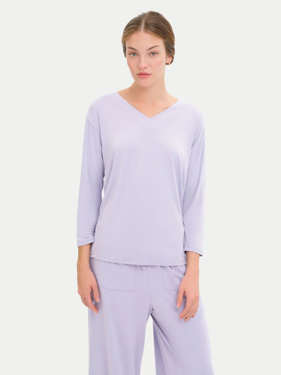 Long Sleeve Bamboo Slouchy PJs Top - Image 102
