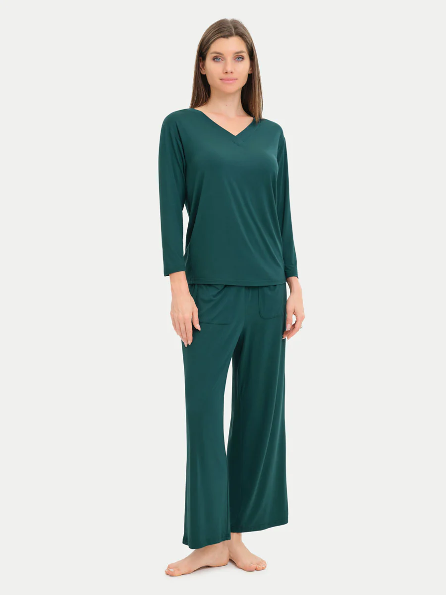 Long Sleeve Bamboo Slouchy PJs Top - Image 116
