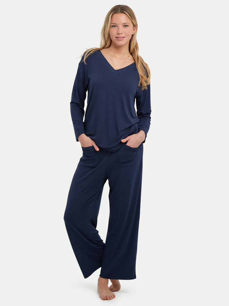 Long Sleeve Bamboo Slouchy PJs Set - Image 15