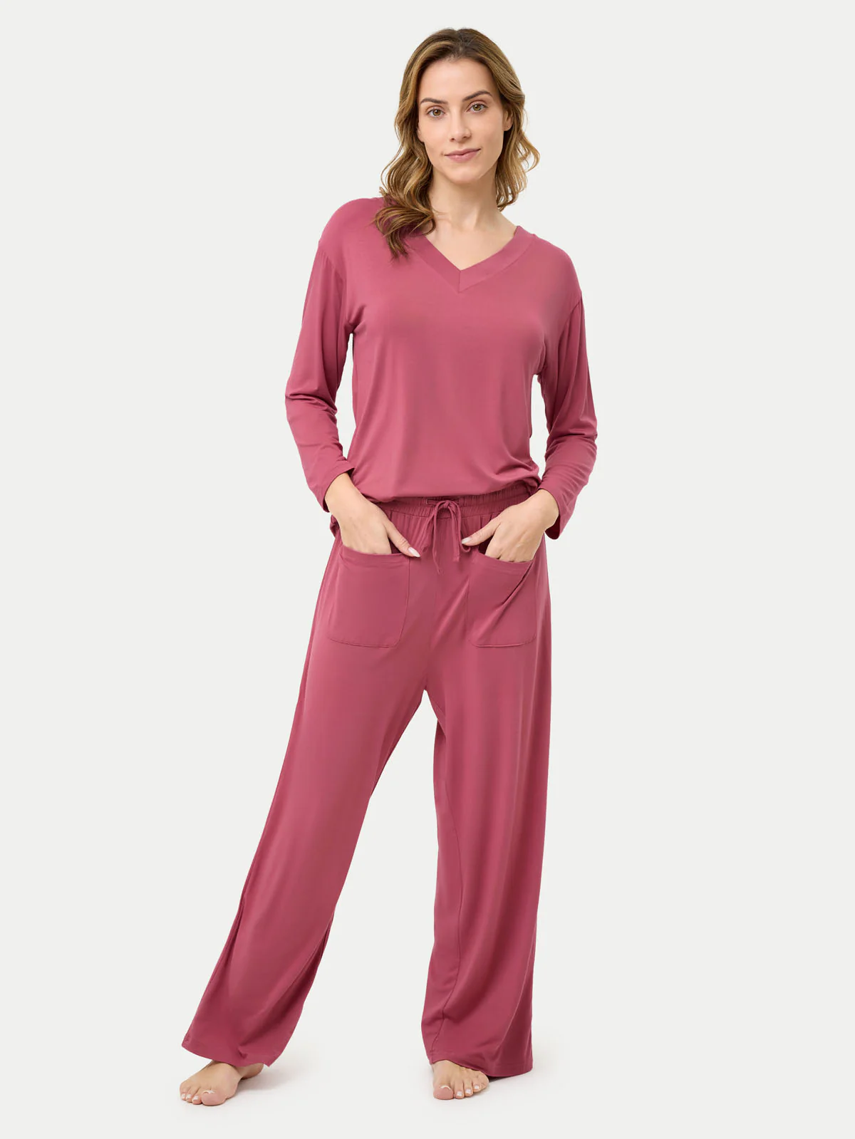 Long Sleeve Bamboo Slouchy PJs Set - Image 22