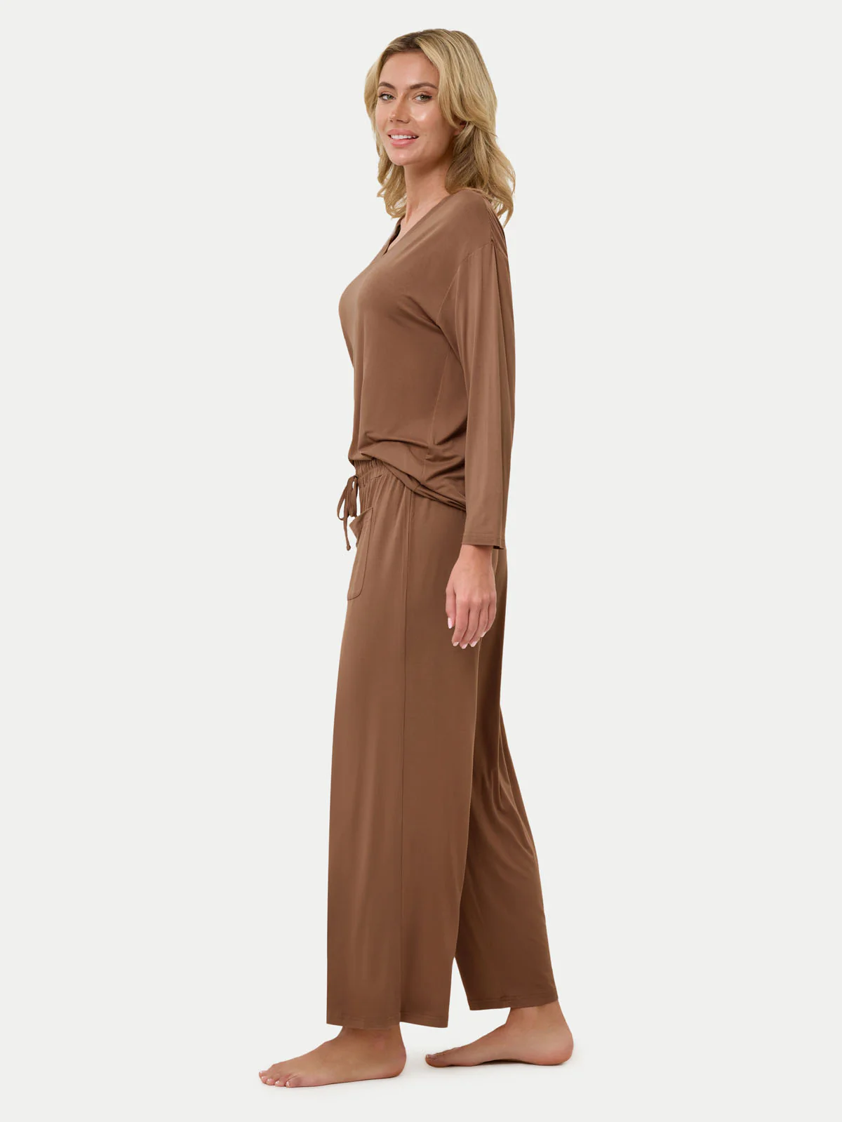Long Sleeve Bamboo Slouchy PJs Set - Image 46