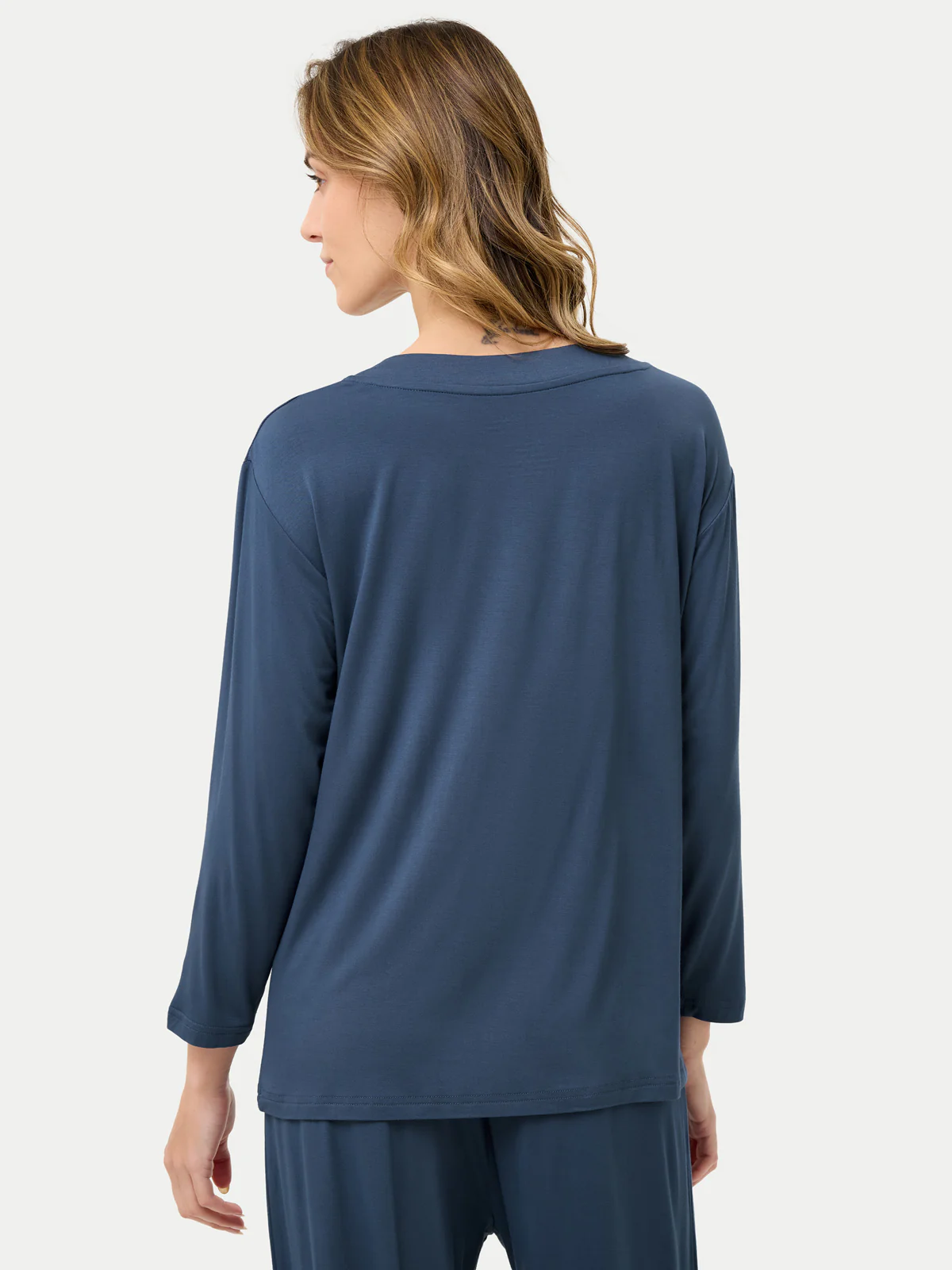 Long Sleeve Bamboo Slouchy PJs Top - Image 64
