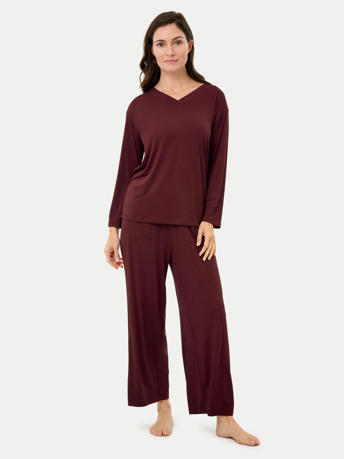 Long Sleeve Bamboo Slouchy PJs Set - Image 55