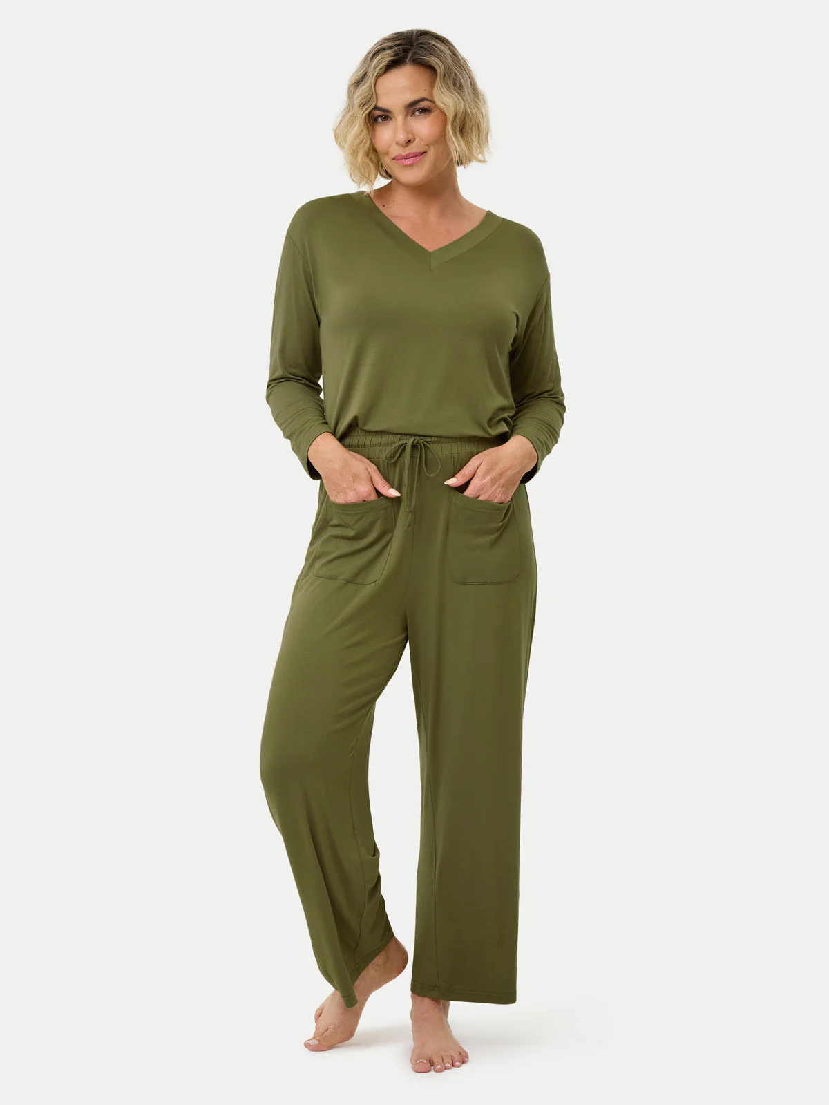 Long Sleeve Bamboo Slouchy PJs Set - Image 69