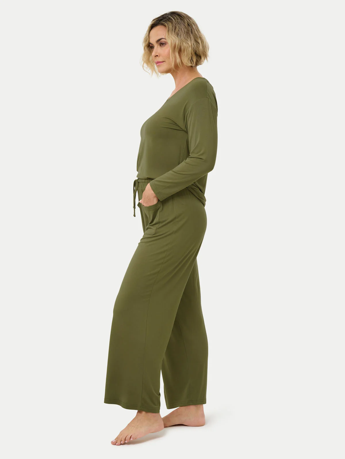 Long Sleeve Bamboo Slouchy PJs Set - Image 72