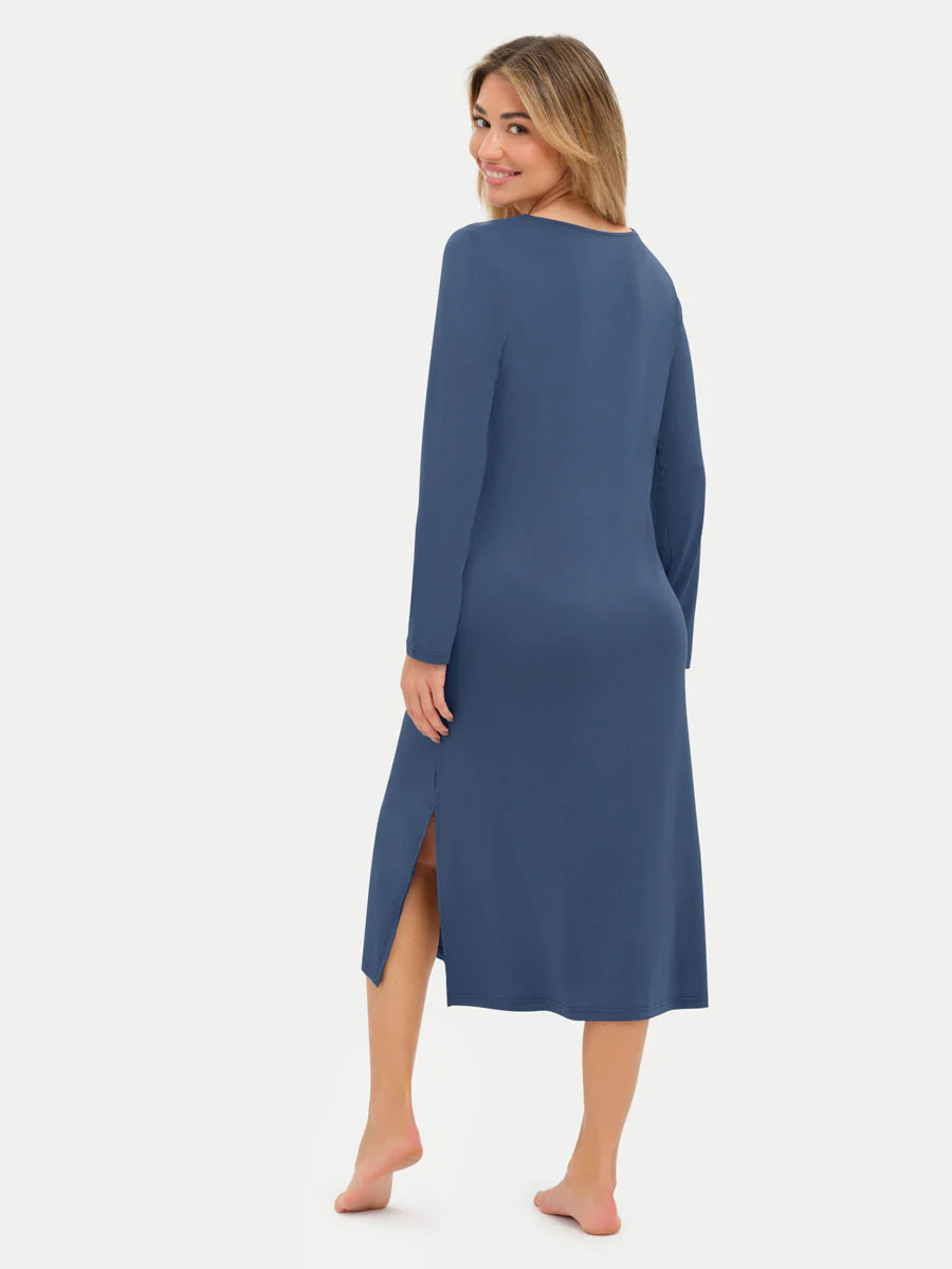 Long Sleeve Long Bamboo Sleepshirt - Image 30