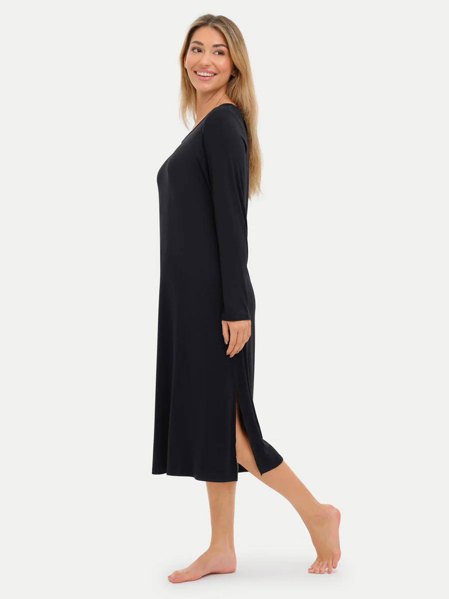 Long Sleeve Long Bamboo Sleepshirt - Image 36