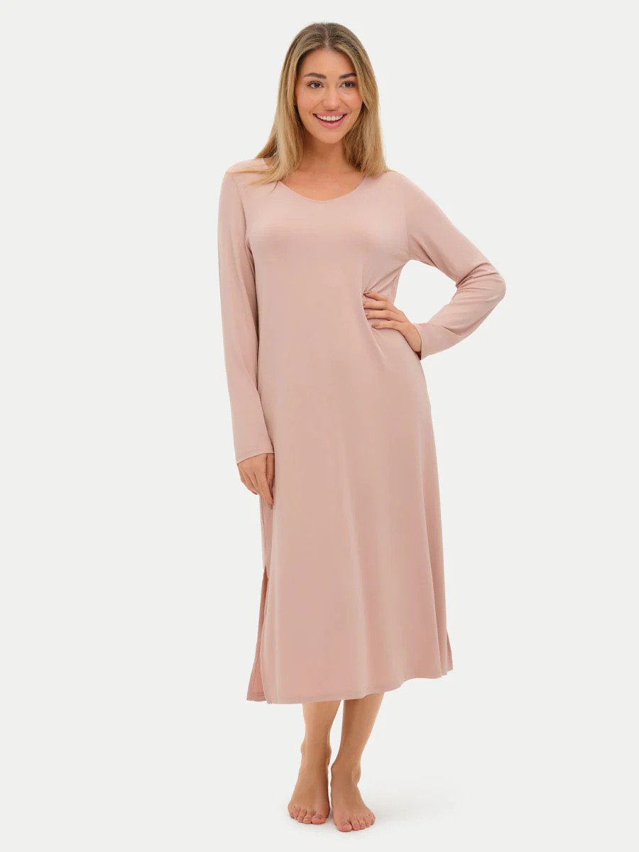 Long Sleeve Long Bamboo Sleepshirt - Image 41