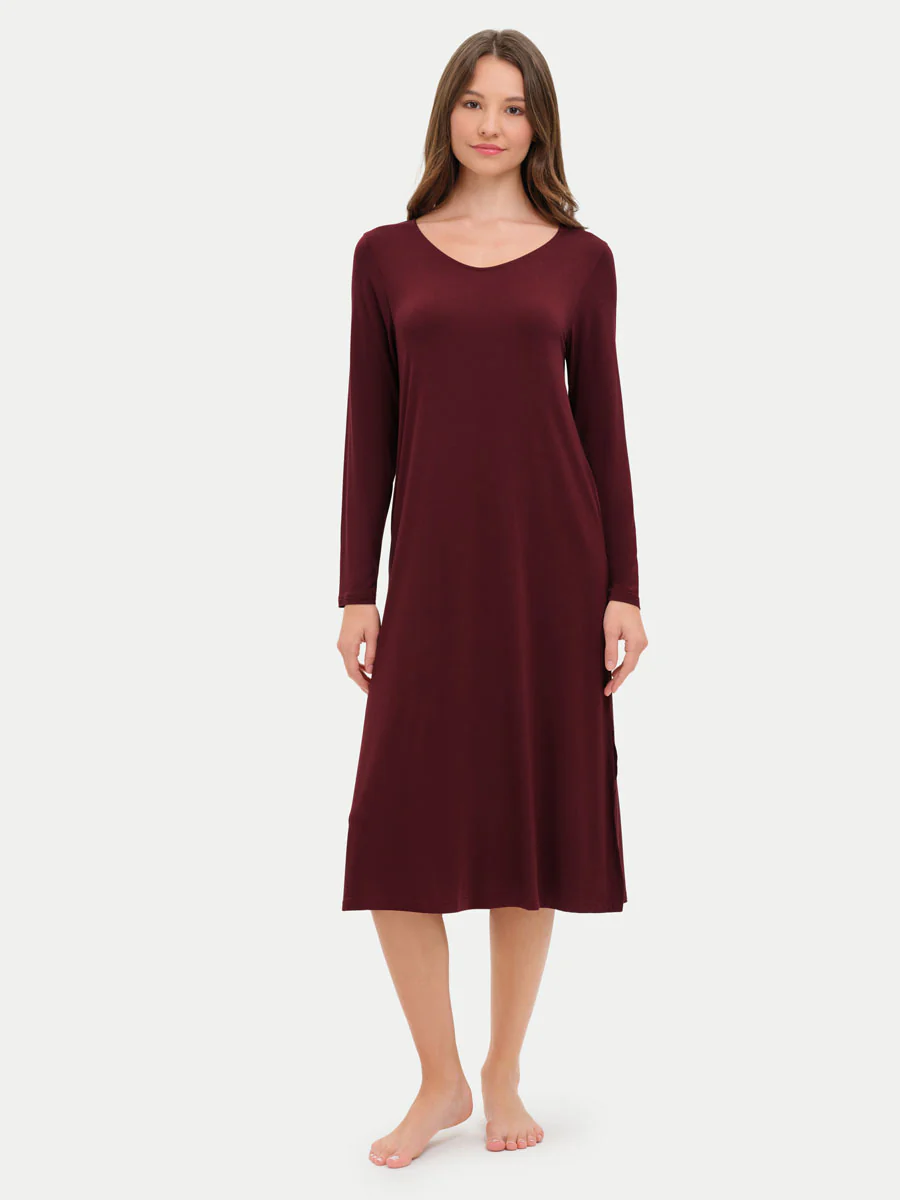 Long Sleeve Long Bamboo Sleepshirt - Image 60