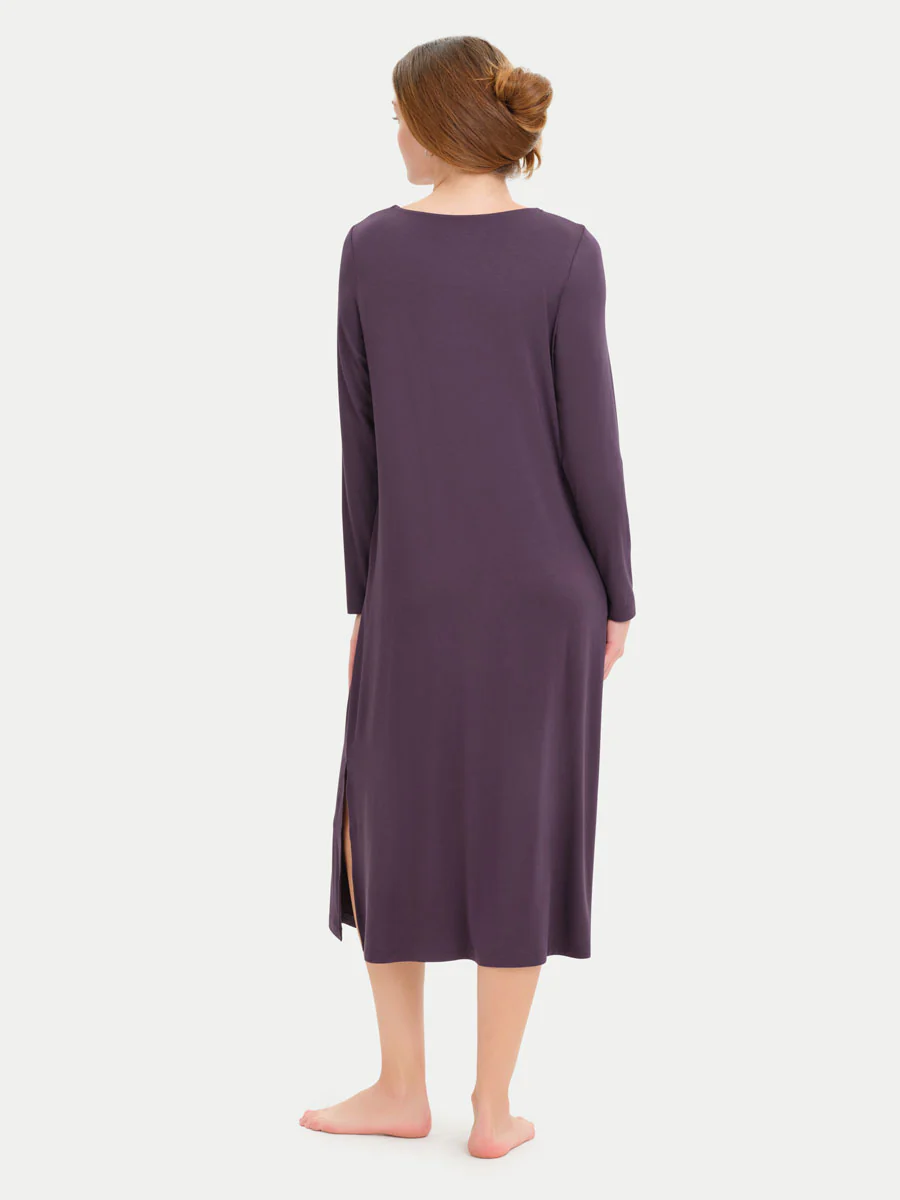 Long Sleeve Long Bamboo Sleepshirt - Image 77