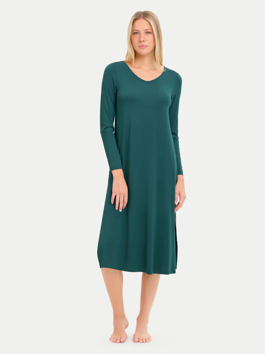 Long Sleeve Long Bamboo Sleepshirt - Image 79