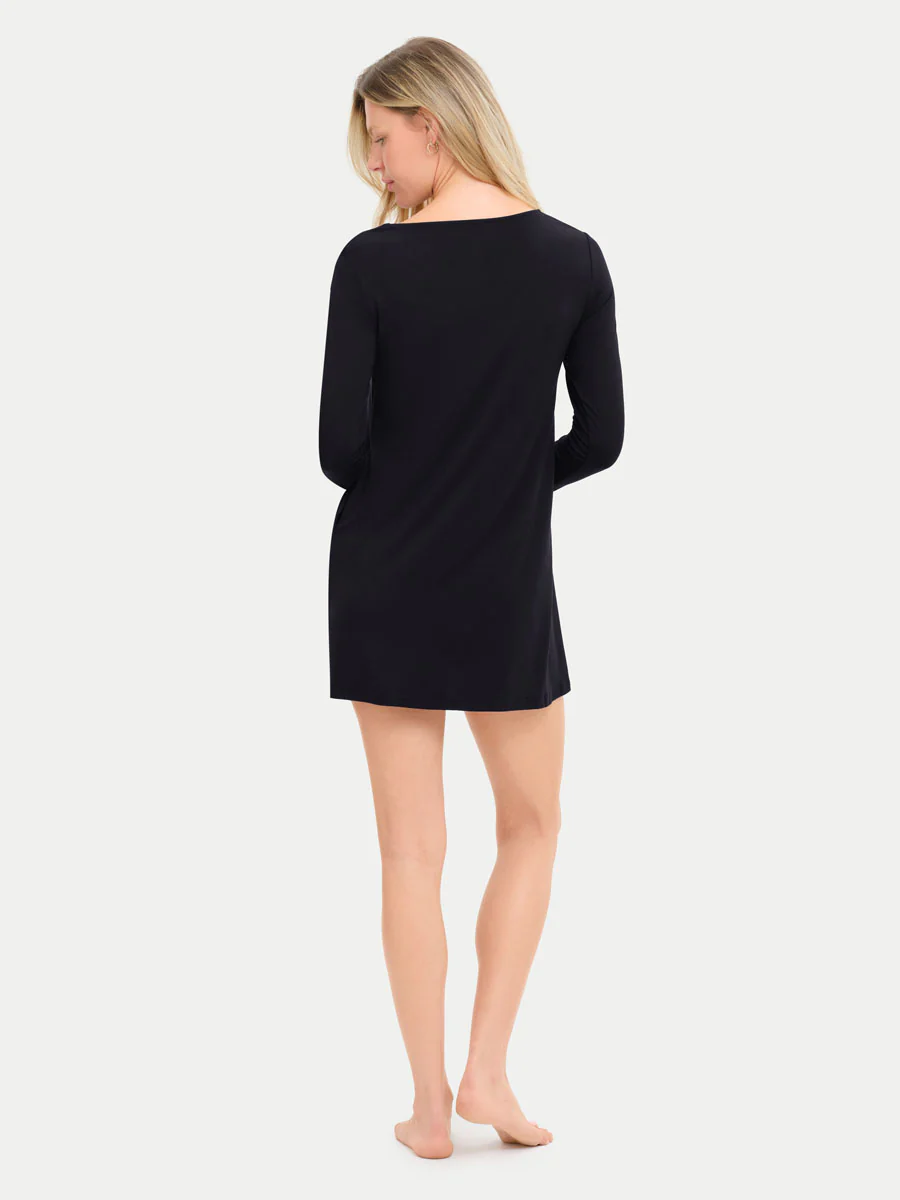 Long Sleeve Short Bamboo Sleepshirt - Image 40