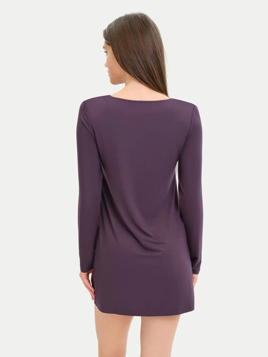 Long Sleeve Short Bamboo Sleepshirt - Image 77