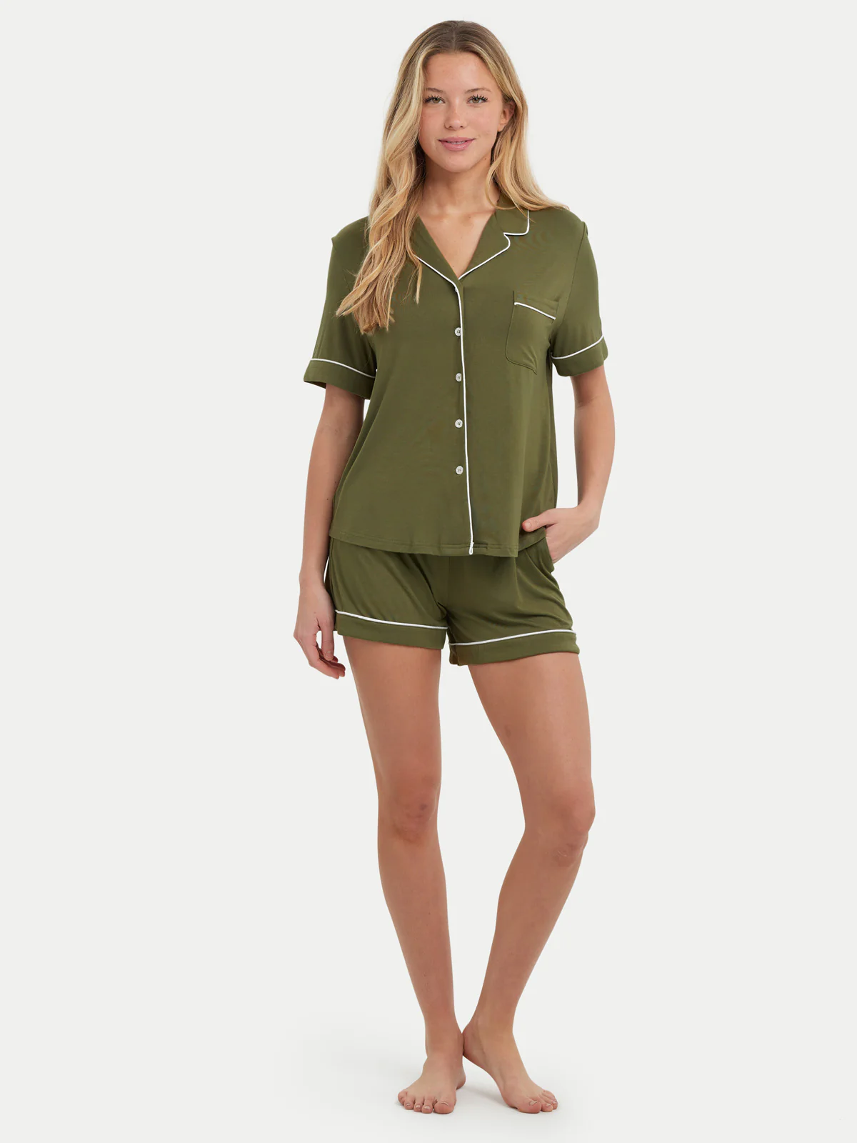 Short Sleeve Bamboo Pajama Set - Image 7