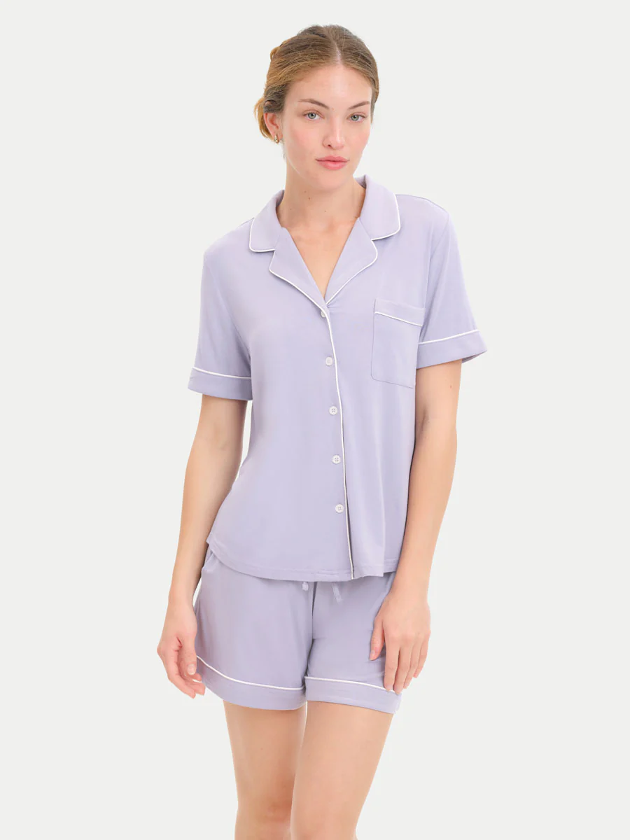 Short Sleeve Bamboo Pajama Set - Image 90