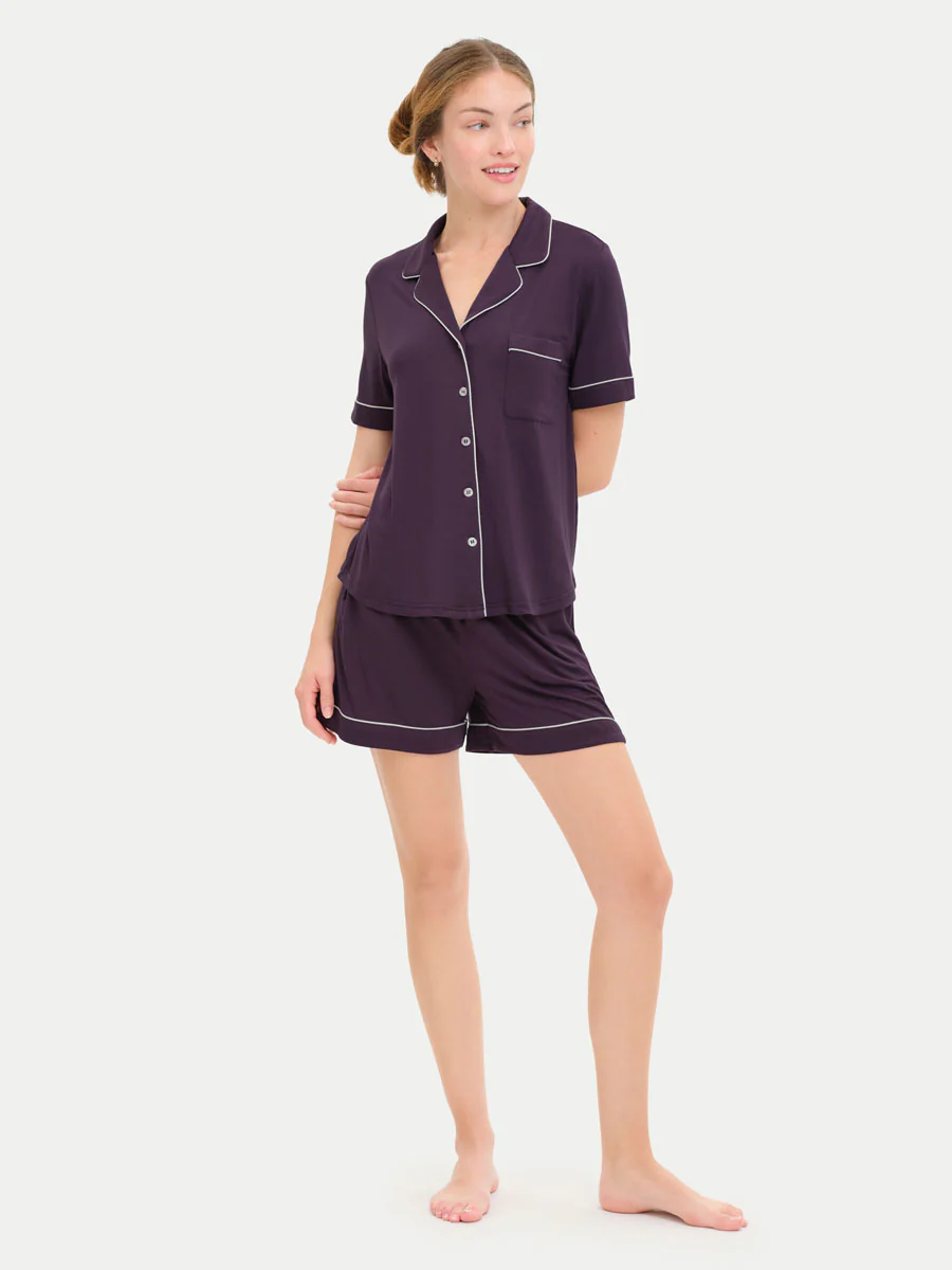Short Sleeve Bamboo Pajama Set - Image 94