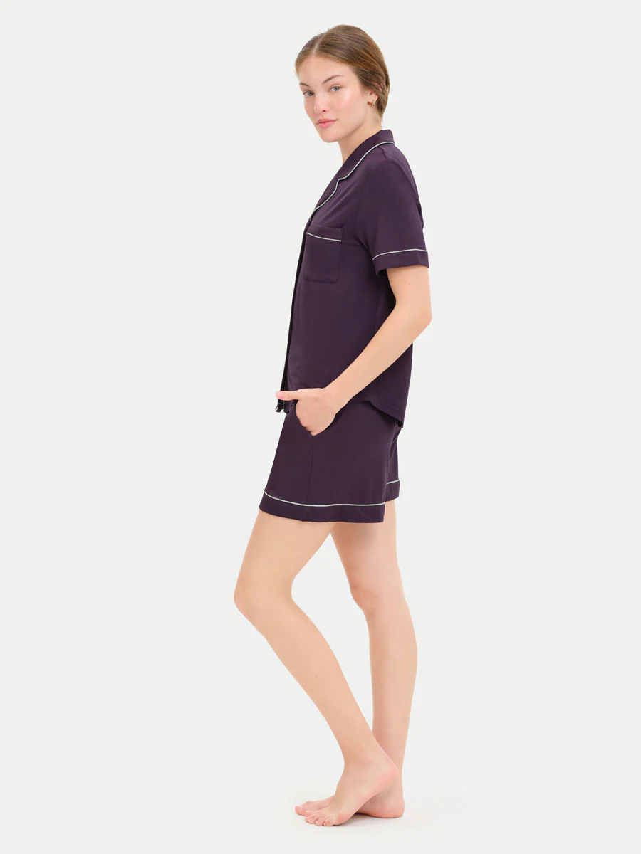 Short Sleeve Bamboo Pajama Shirt - Image 94