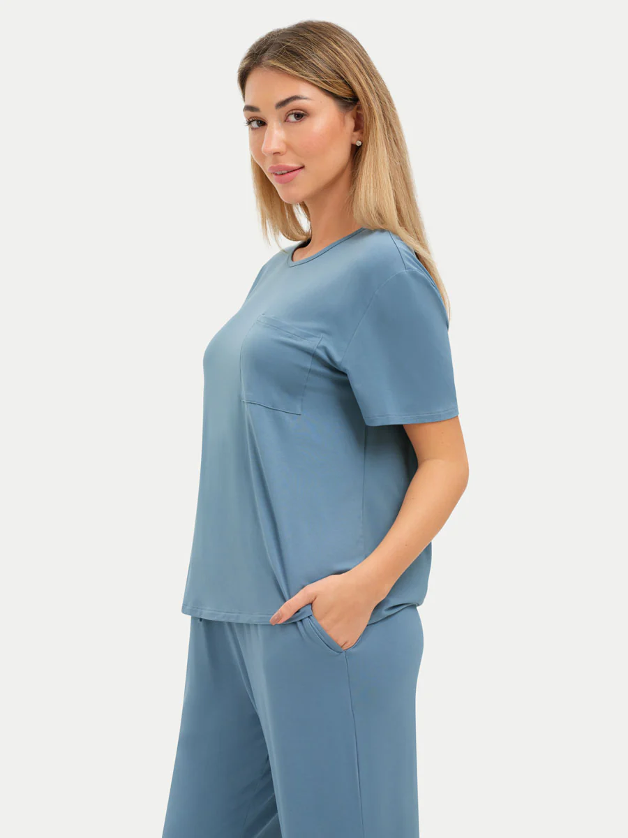 Short Sleeve Bamboo Relaxed Tee - Image 57