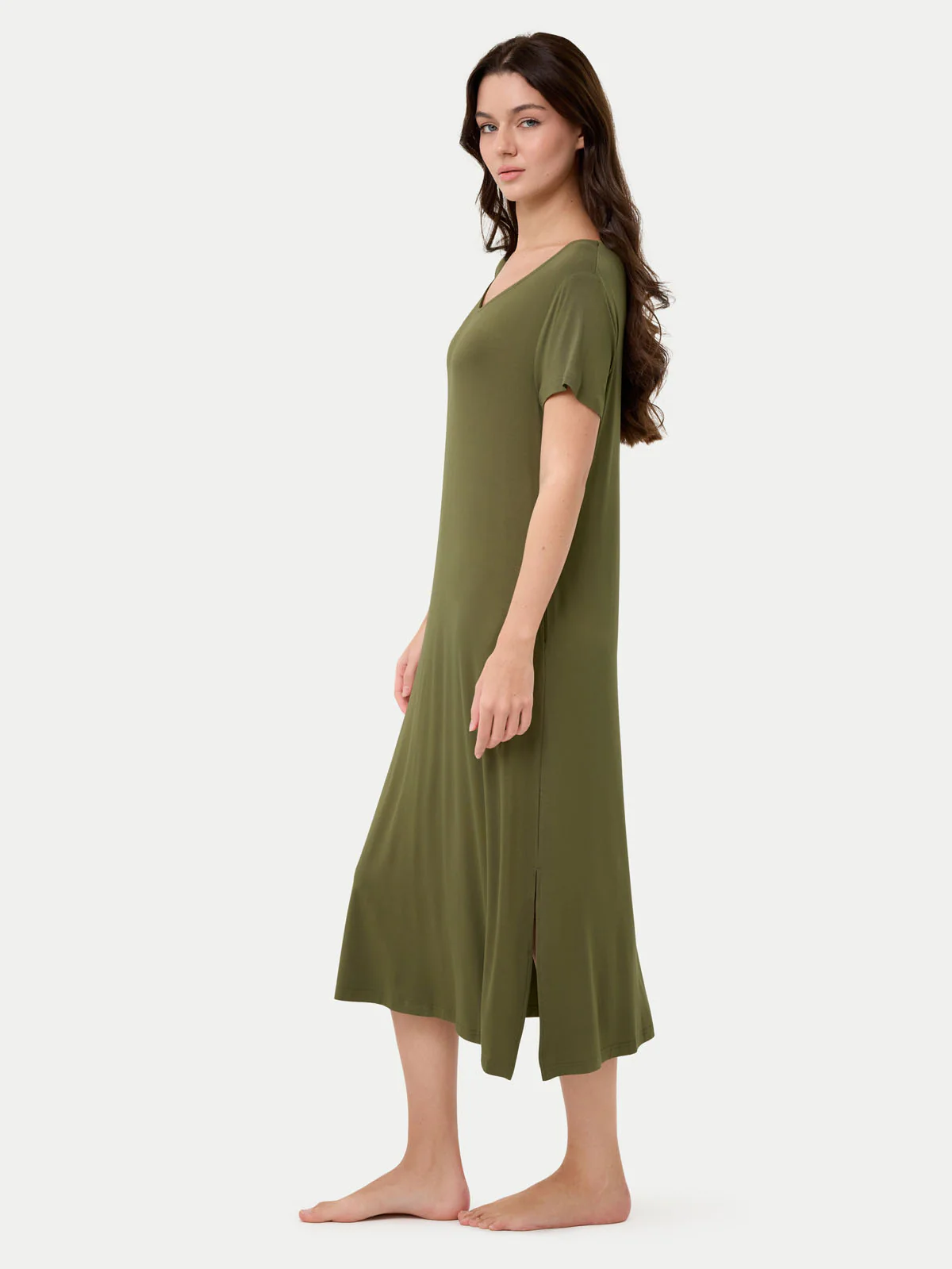 Short Sleeve Long Bamboo Sleepshirt - Image 34