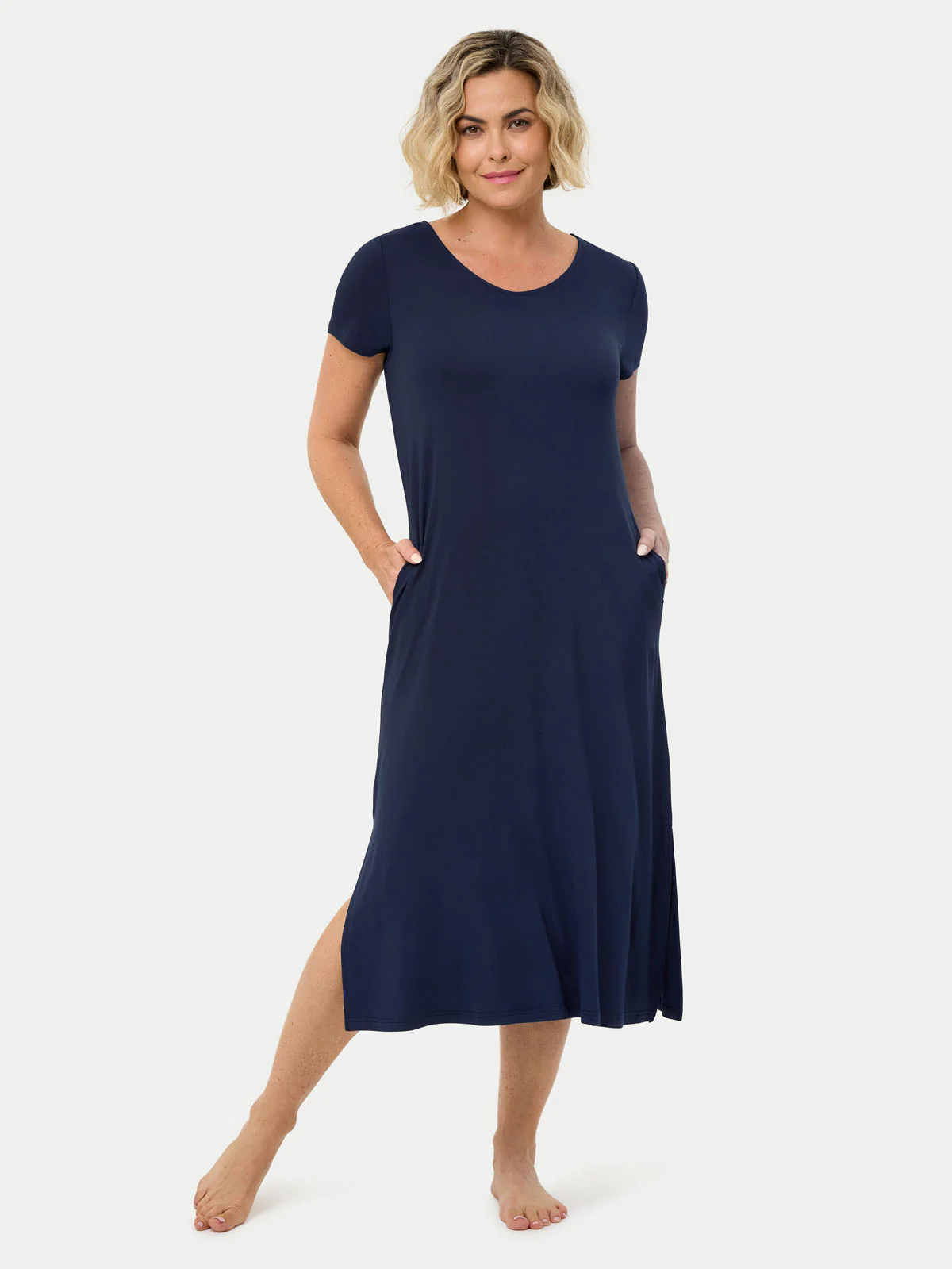Short Sleeve Long Bamboo Sleepshirt - Image 38