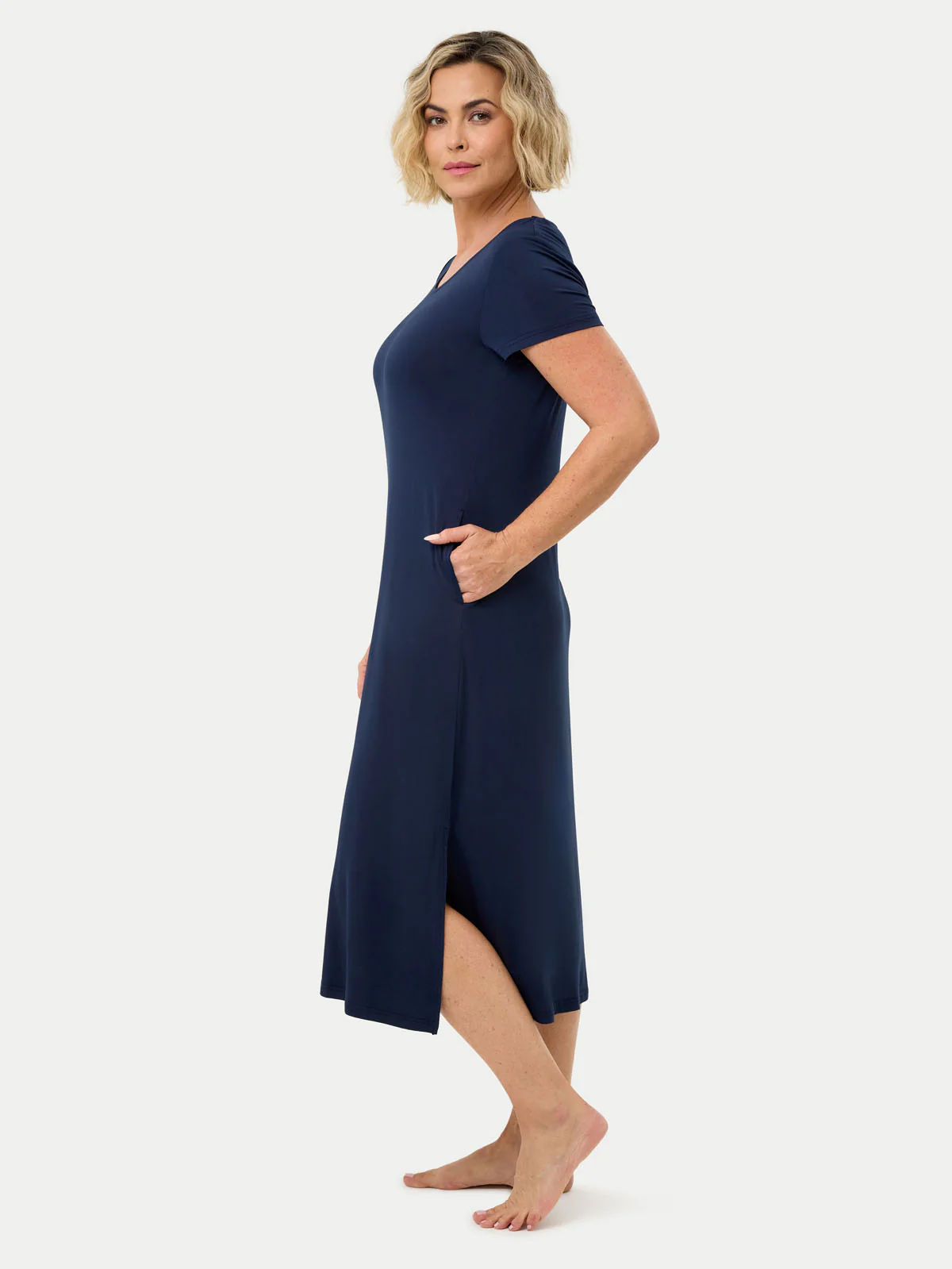 Short Sleeve Long Bamboo Sleepshirt - Image 39