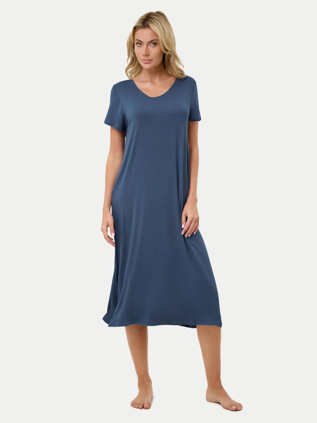 Short Sleeve Long Bamboo Sleepshirt - Image 50