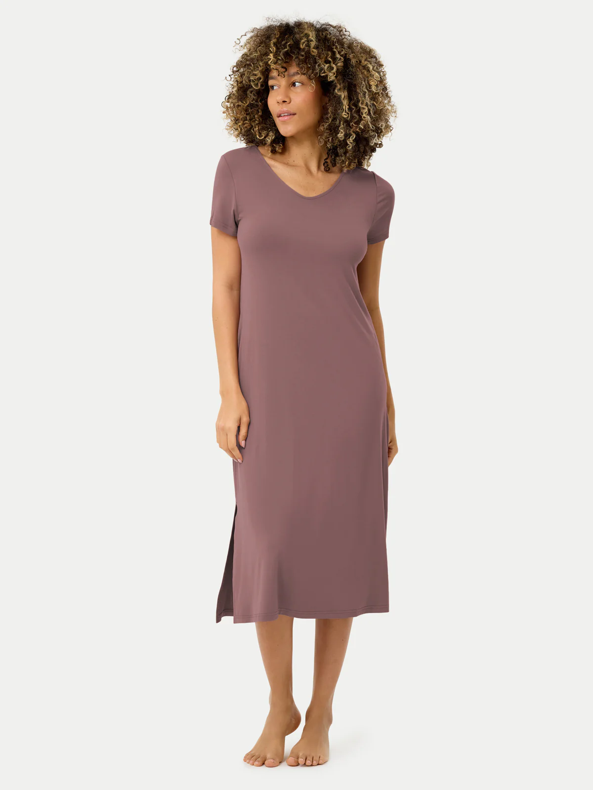 Short Sleeve Long Bamboo Sleepshirt - Image 63