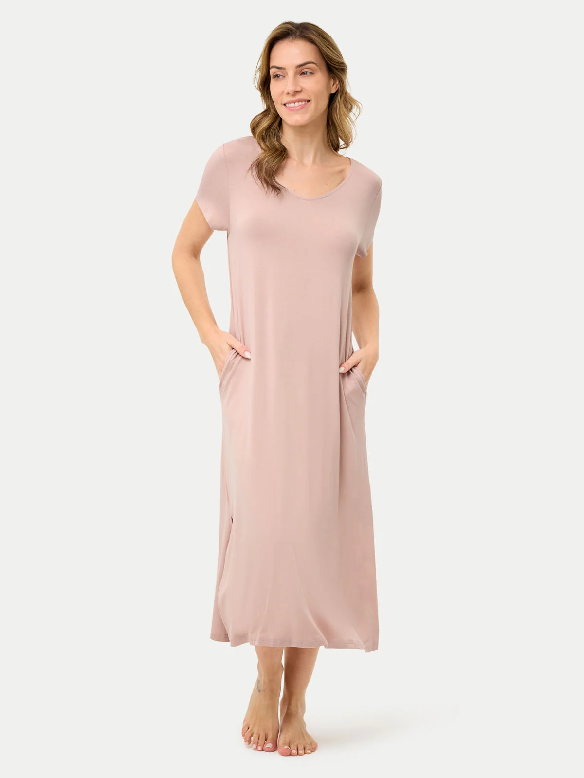 Short Sleeve Long Bamboo Sleepshirt - Image 8