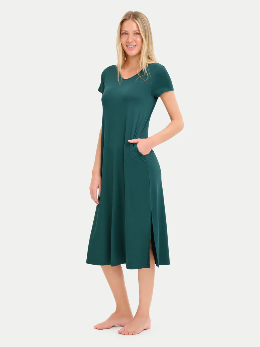 Short Sleeve Long Bamboo Sleepshirt - Image 84