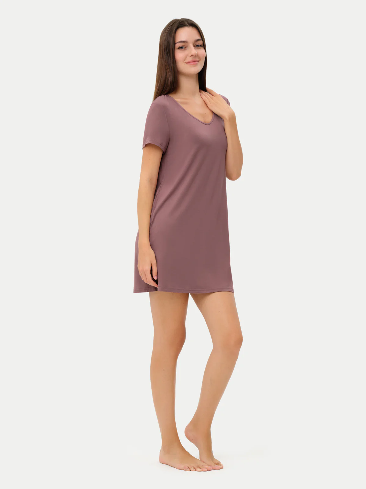 Short Sleeve Short Bamboo Sleepshirt - Image 101
