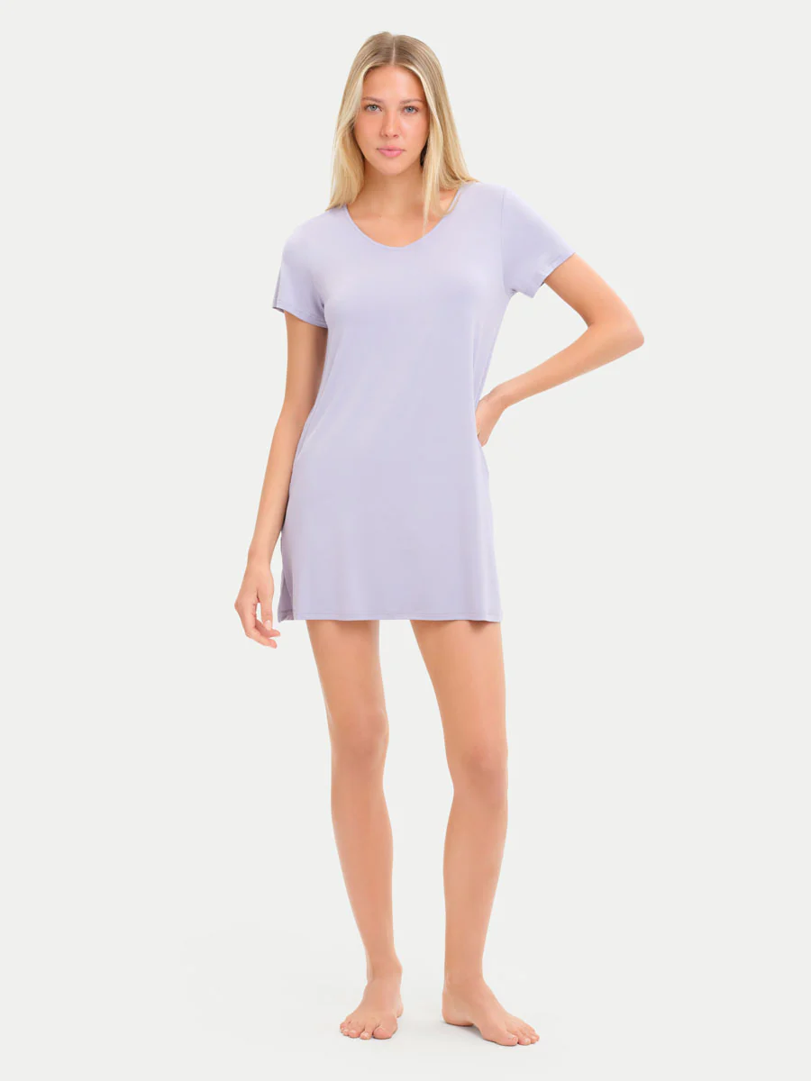 Short Sleeve Short Bamboo Sleepshirt - Image 106