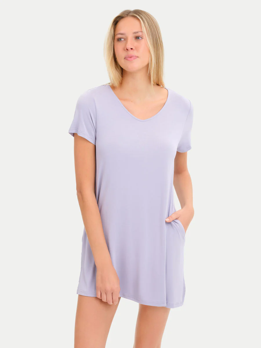 Short Sleeve Short Bamboo Sleepshirt - Image 110