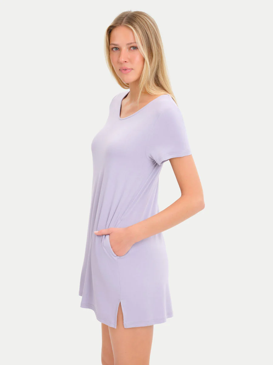 Short Sleeve Short Bamboo Sleepshirt - Image 111