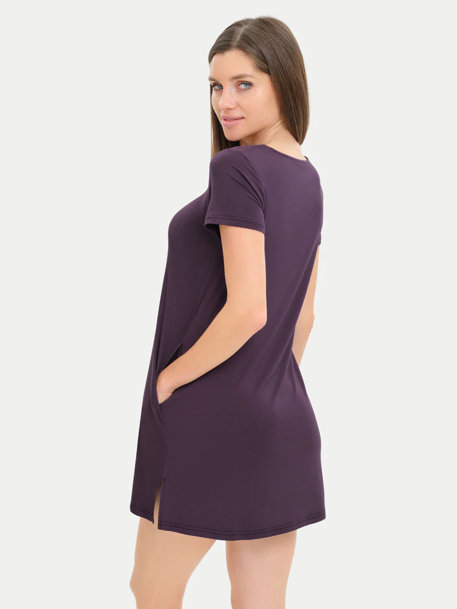 Short Sleeve Short Bamboo Sleepshirt - Image 115