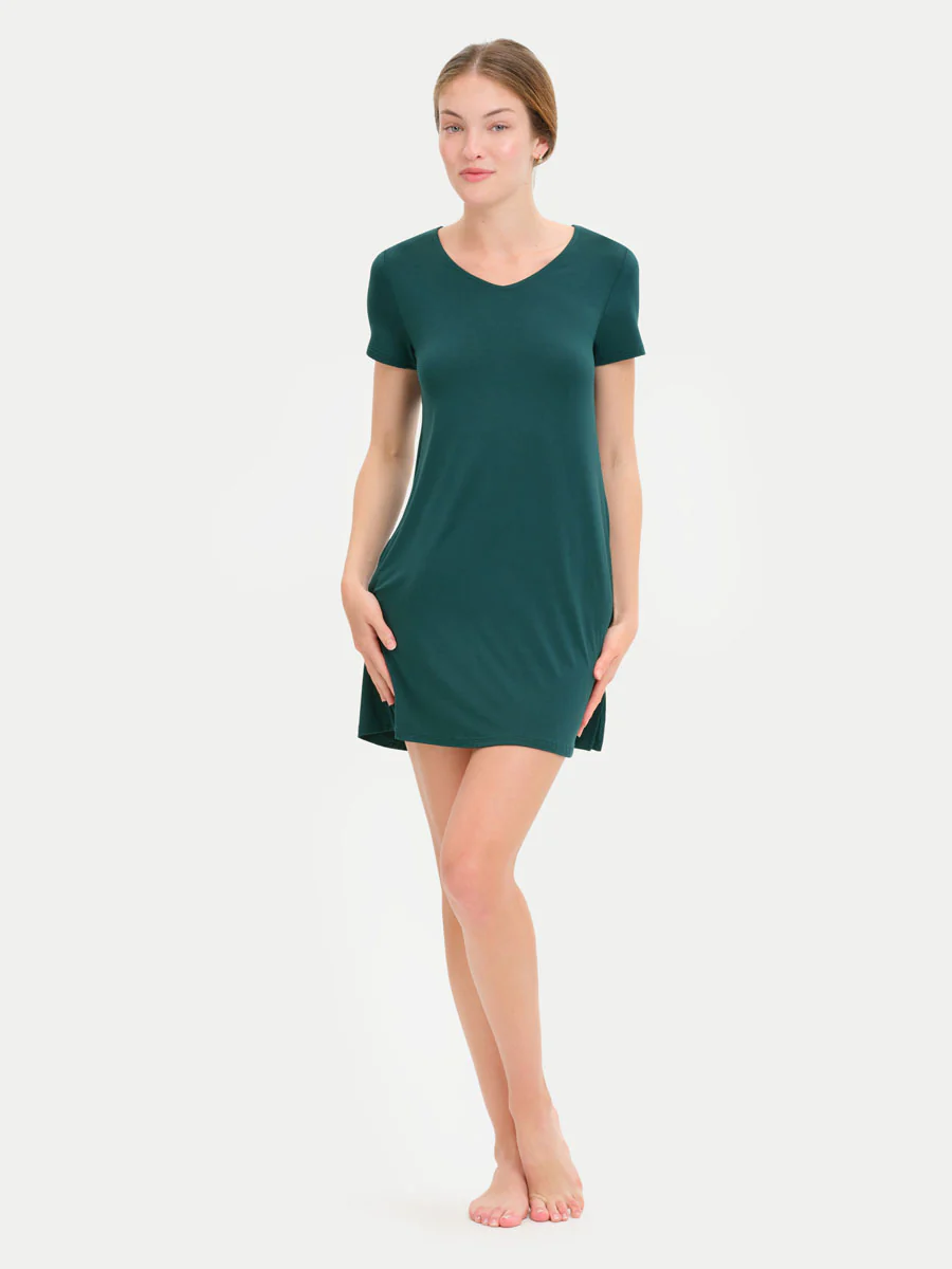 Short Sleeve Short Bamboo Sleepshirt - Image 119