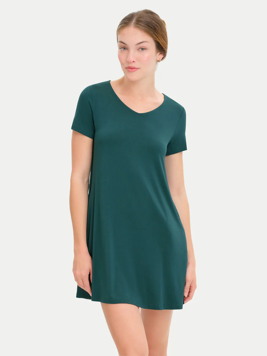 Short Sleeve Short Bamboo Sleepshirt - Image 122