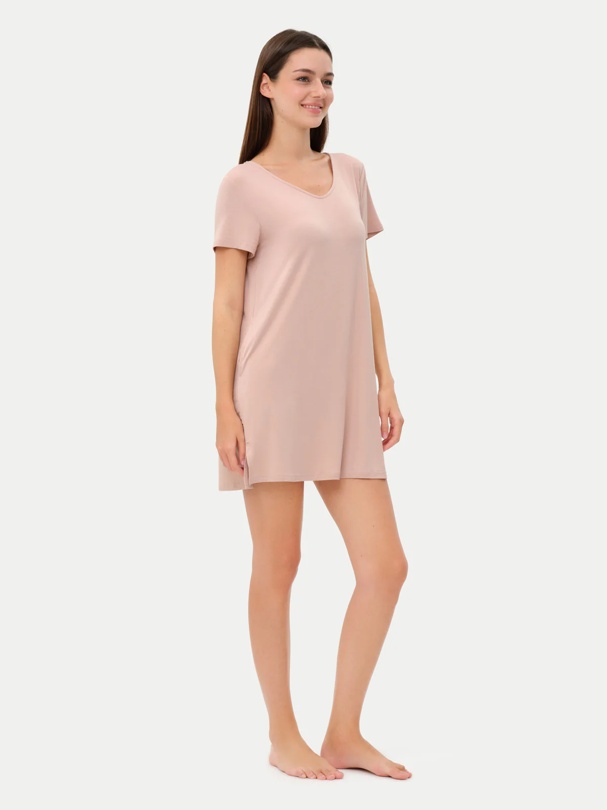 Short Sleeve Short Bamboo Sleepshirt - Image 21