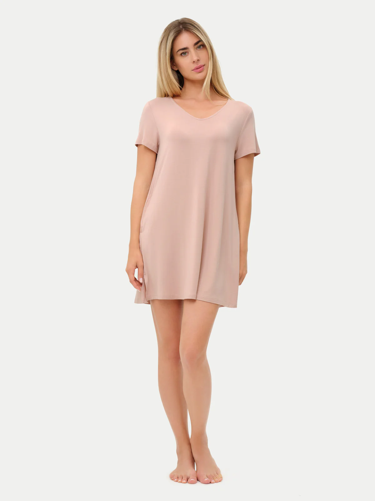Short Sleeve Short Bamboo Sleepshirt - Image 26