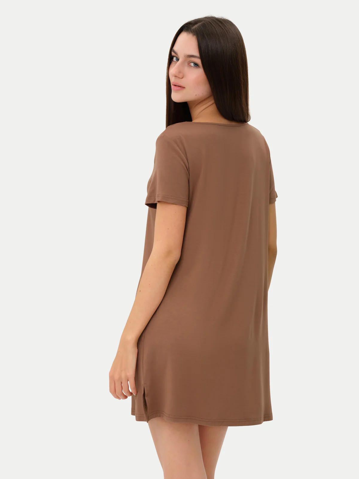 Short Sleeve Short Bamboo Sleepshirt - Image 38